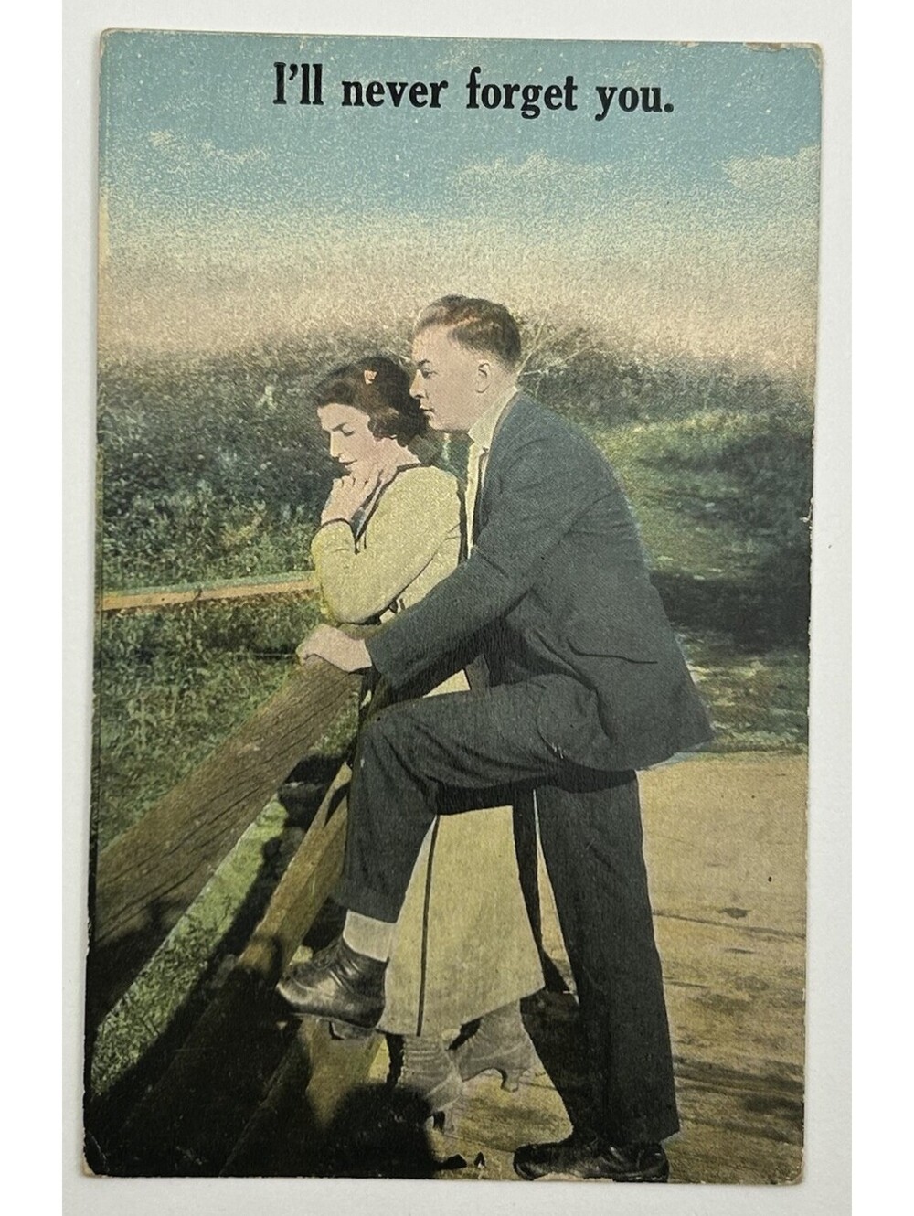 1915 Postcard Ill Never Forget You Brownie Broer Alpena South Dakota SD Old E-12